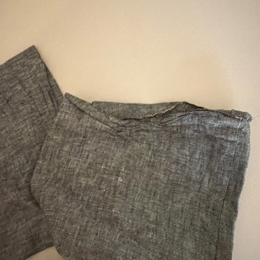 Banana Republic The Martin Fit Linen Pants Women's Size 4 Gray Career Trousers